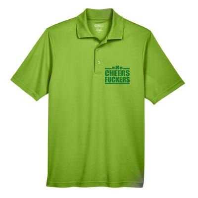 Cheers Fuckers Funny St. Patrick's Day Men's Origin Performance Pique Polo