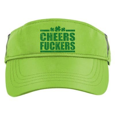 Cheers Fuckers Funny St. Patrick's Day Adult Drive Performance Visor