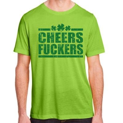 Cheers Fuckers Funny St. Patrick's Day Adult ChromaSoft Performance T-Shirt