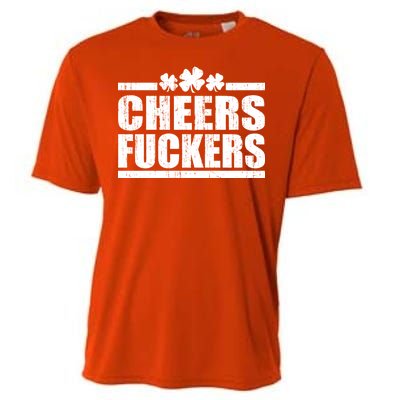 Cheers Fuckers Funny St. Patrick's Day Cooling Performance Crew T-Shirt