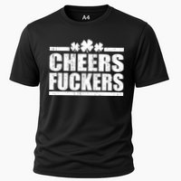 Cheers Fuckers Funny St. Patrick's Day Cooling Performance Crew T-Shirt
