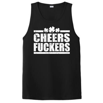 Cheers Fuckers Funny St. Patrick's Day PosiCharge Competitor Tank