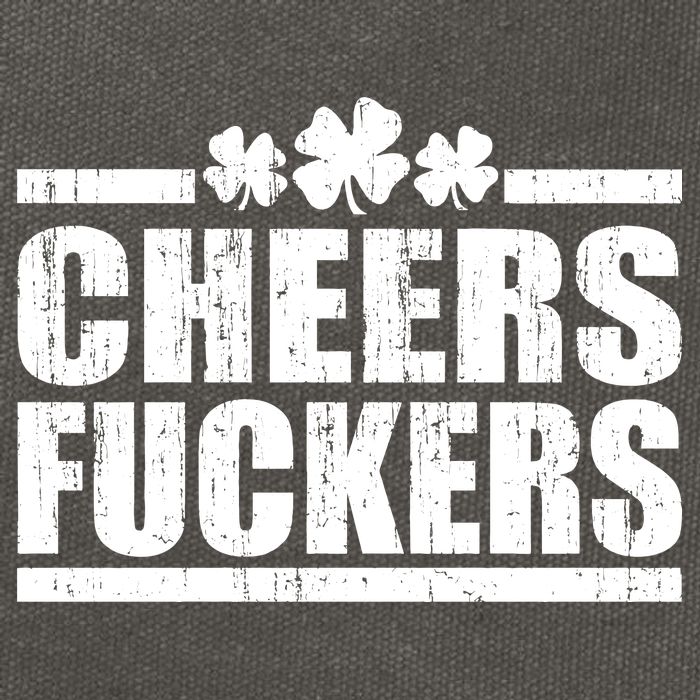 Cheers Fuckers Funny St. Patrick's Day Cotton Canvas Backpack