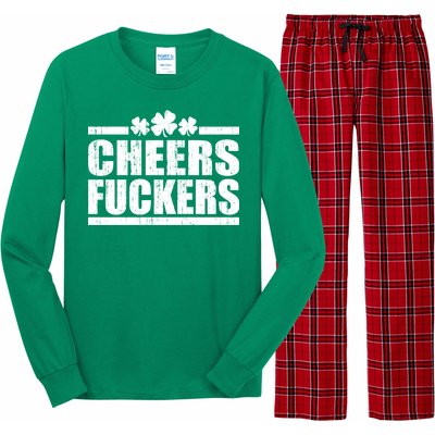 Cheers Fuckers Funny St. Patrick's Day Long Sleeve Pajama Set