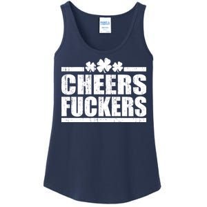 Cheers Fuckers Funny St. Patrick's Day Ladies Essential Tank