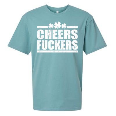 Cheers Fuckers Funny St. Patrick's Day Sueded Cloud Jersey T-Shirt