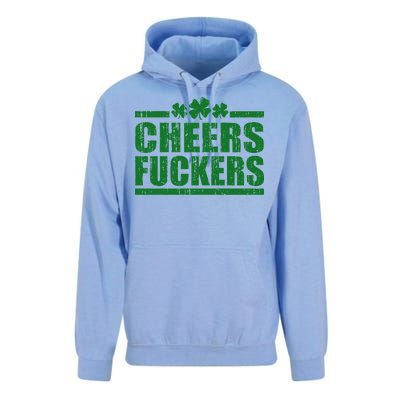 Cheers Fuckers Funny St. Patrick's Day Unisex Surf Hoodie