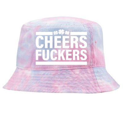 Cheers Fuckers Shamrock Tie-Dyed Bucket Hat