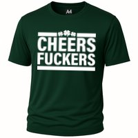 Cheers Fuckers Shamrock Cooling Performance Crew T-Shirt