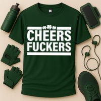 Cheers Fuckers Shamrock Cooling Performance Crew T-Shirt