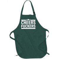 Cheers Fuckers Shamrock Full-Length Apron With Pockets