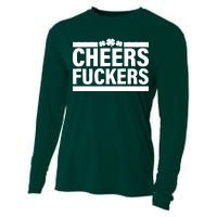 Cheers Fuckers Shamrock Cooling Performance Long Sleeve Crew