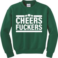 Cheers Fuckers Shamrock Kids Sweatshirt