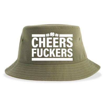 Cheers Fuckers Shamrock Sustainable Bucket Hat