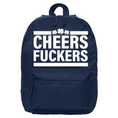 Cheers Fuckers Shamrock 16 in Basic Backpack