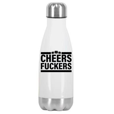 Cheers Fuckers Shamrock Stainless Steel Insulated Water Bottle