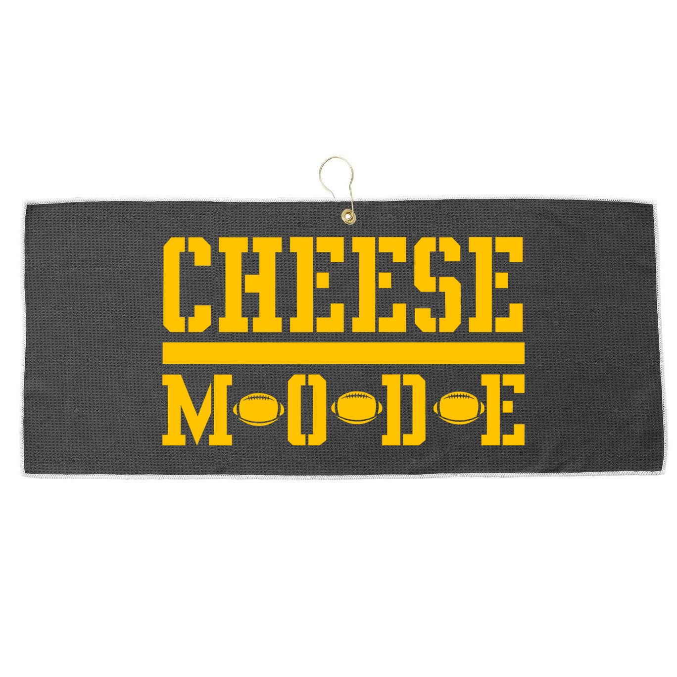 Cheese Mode Football Fan Large Microfiber Waffle Golf Towel