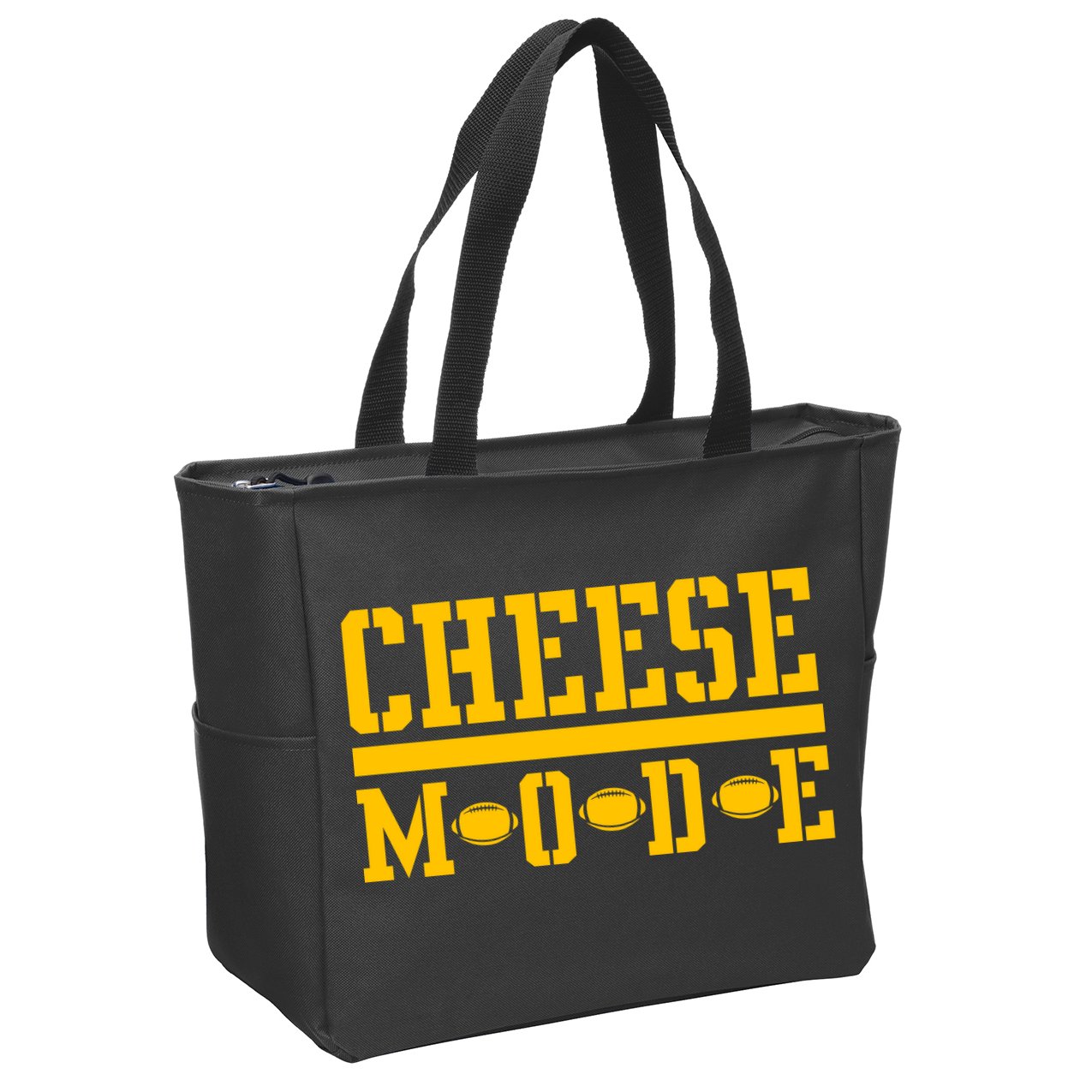 Cheese Mode Football Fan Zip Tote Bag