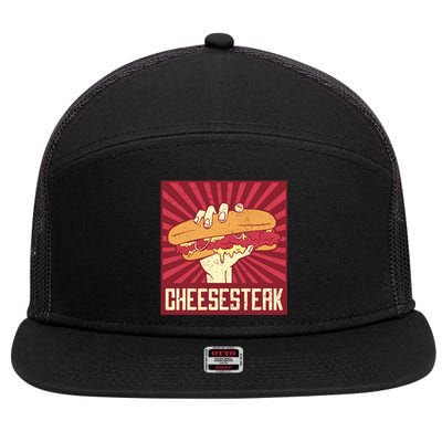 Cheesesteak 7 Panel Mesh Trucker Snapback Hat