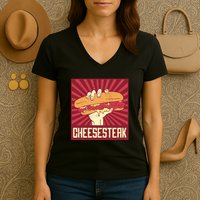 Cheesesteak Women's V-Neck T-Shirt