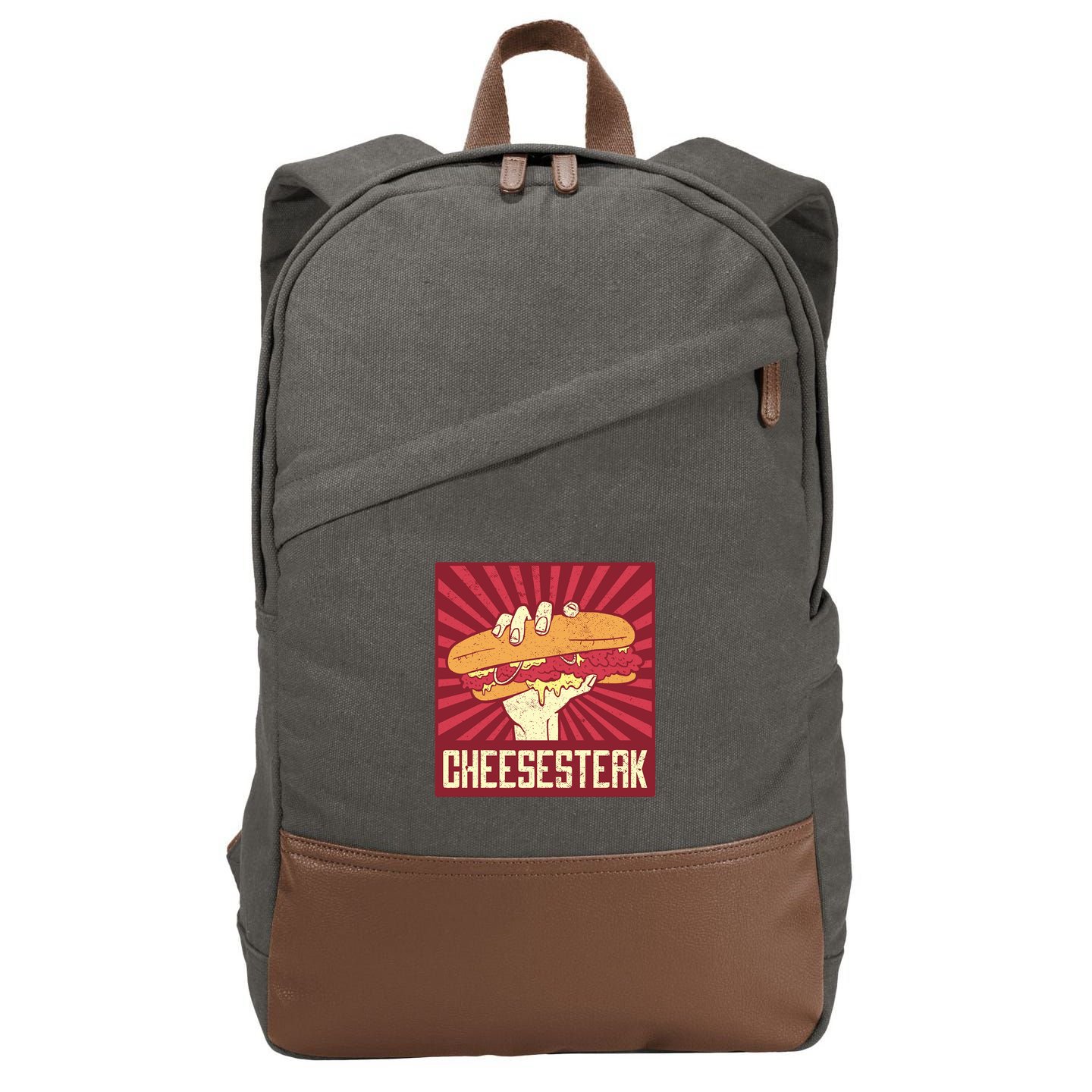 Cheesesteak Cotton Canvas Backpack