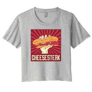 Cheesesteak Women's Crop Top Tee