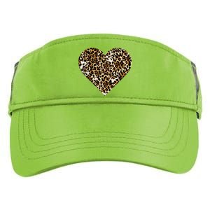 Cheetah Print Heart Adult Drive Performance Visor