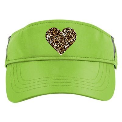 Cheetah Print Heart Adult Drive Performance Visor