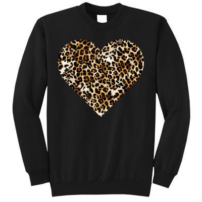 Cheetah Print Heart Sweatshirt