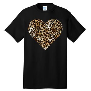 Cheetah Print Heart Tall T-Shirt