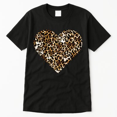 Cheetah Print Heart Tall T-Shirt