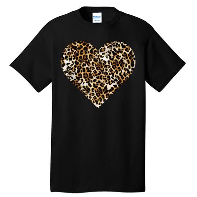 Cheetah Print Heart Tall T-Shirt