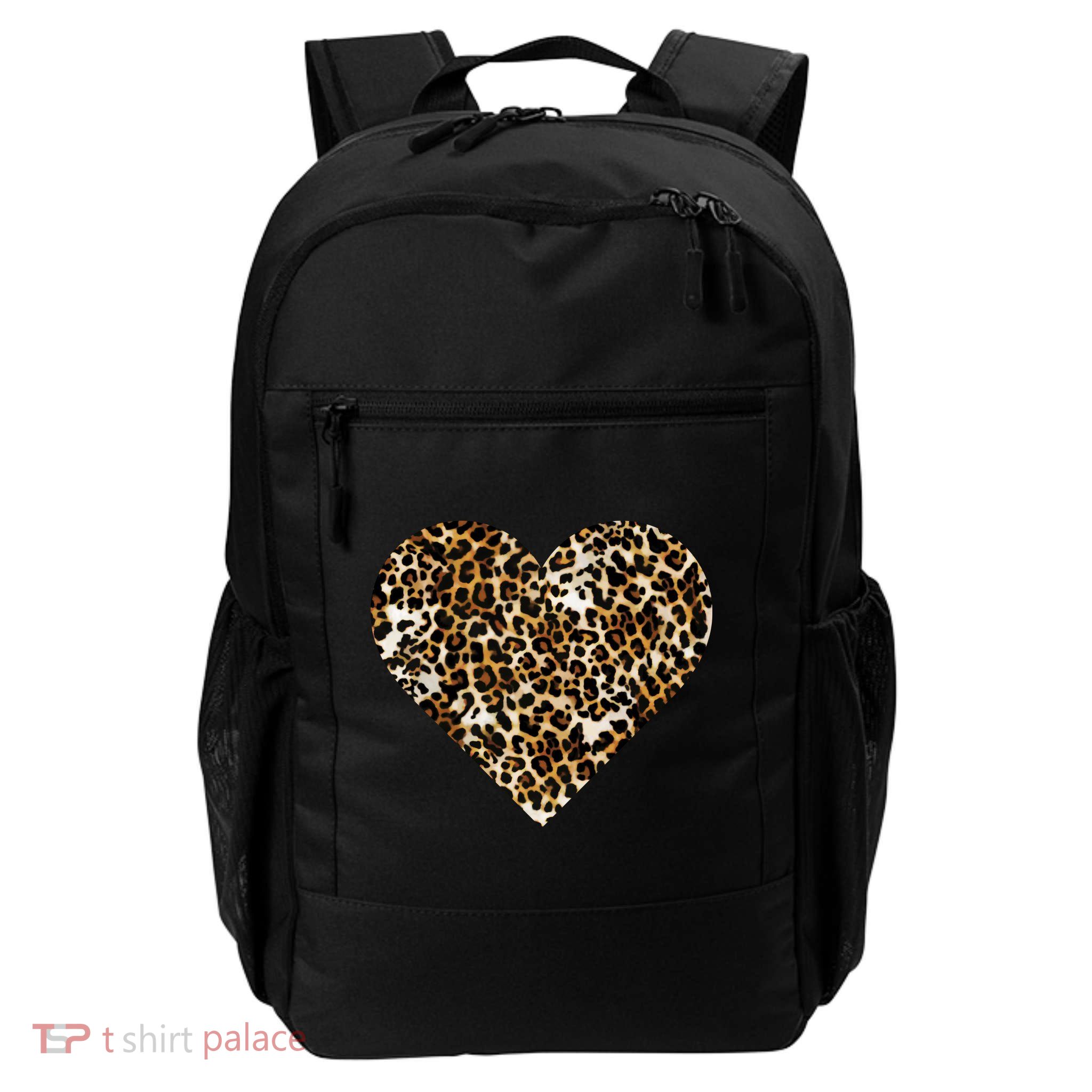 Cheetah Print Heart Daily Commute Backpack
