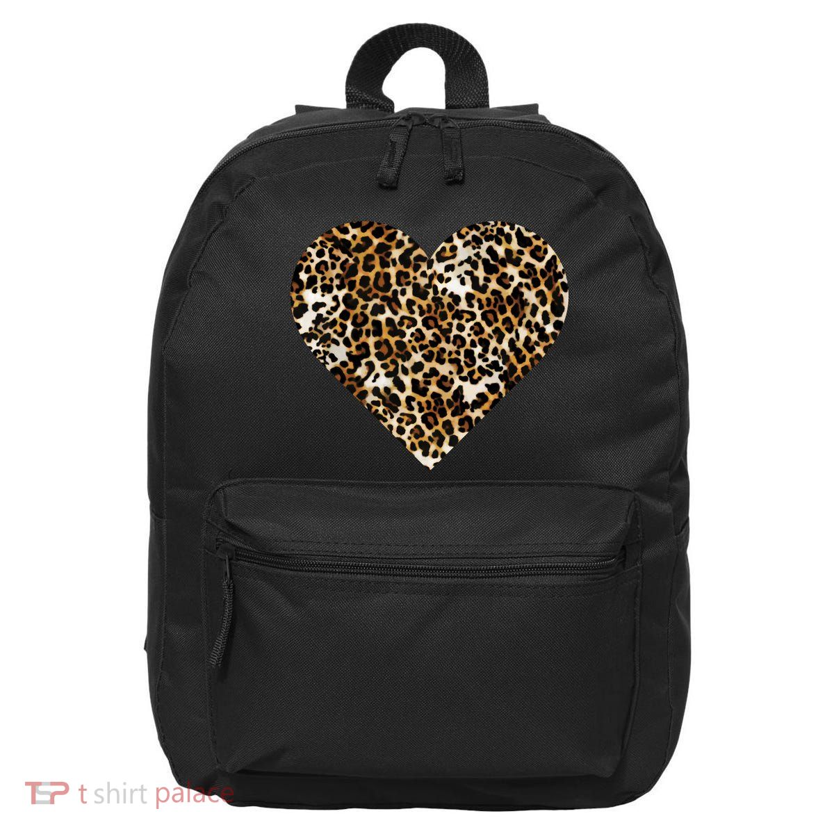 Cheetah Print Heart 16 in Basic Backpack