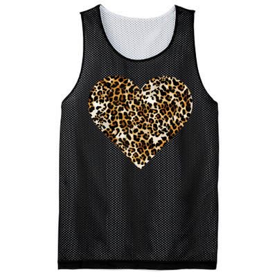 Cheetah Print Heart Mesh Reversible Basketball Jersey Tank