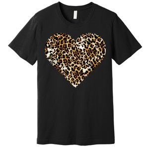 Cheetah Print Heart Premium T-Shirt