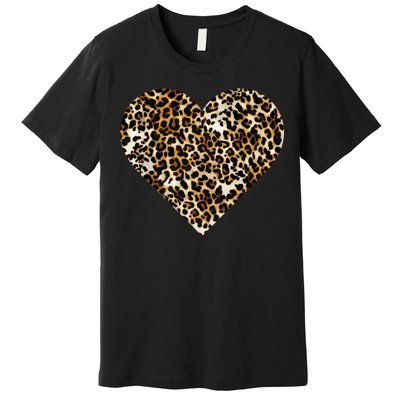 Cheetah Print Heart Premium T-Shirt