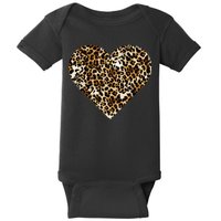 Cheetah Print Heart Baby Bodysuit