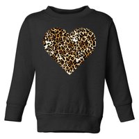 Cheetah Print Heart Toddler Sweatshirt