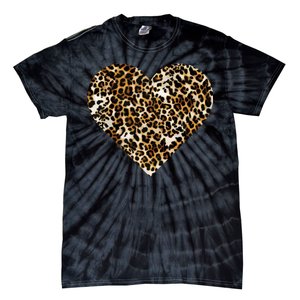 Cheetah Print Heart Tie-Dye T-Shirt