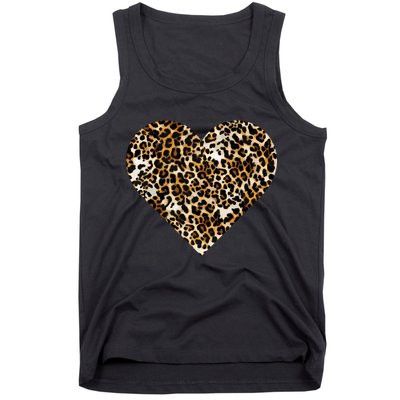 Cheetah Print Heart Tank Top