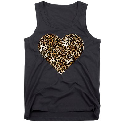 Cheetah Print Heart Tank Top