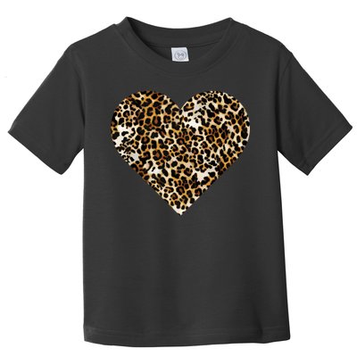 Cheetah Print Heart Toddler T-Shirt