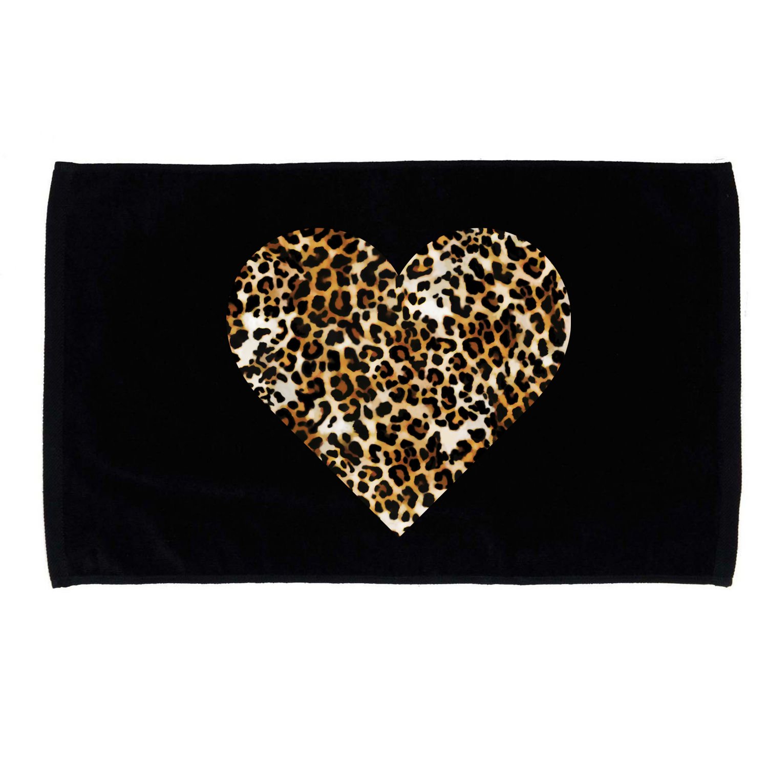 Cheetah Print Heart Microfiber Hand Towel