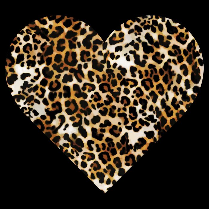 Cheetah Print Heart Wool Snapback Cap