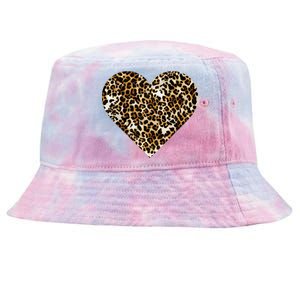 Cheetah Print Heart Tie-Dyed Bucket Hat