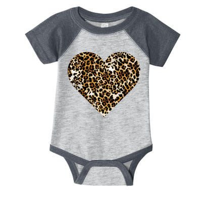 Cheetah Print Heart Infant Baby Jersey Bodysuit