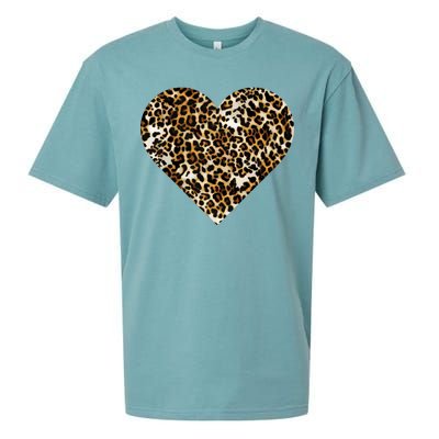 Cheetah Print Heart Sueded Cloud Jersey T-Shirt