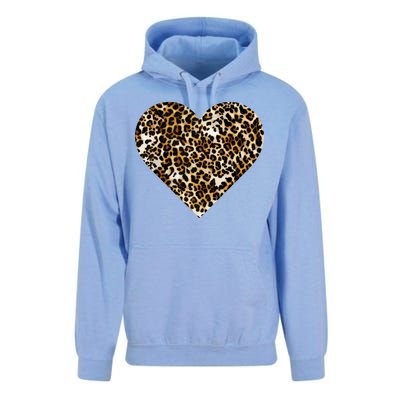 Cheetah Print Heart Unisex Surf Hoodie