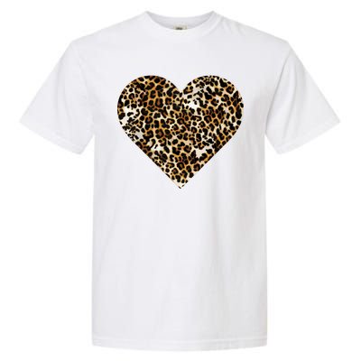 Cheetah Print Heart Garment-Dyed Heavyweight T-Shirt